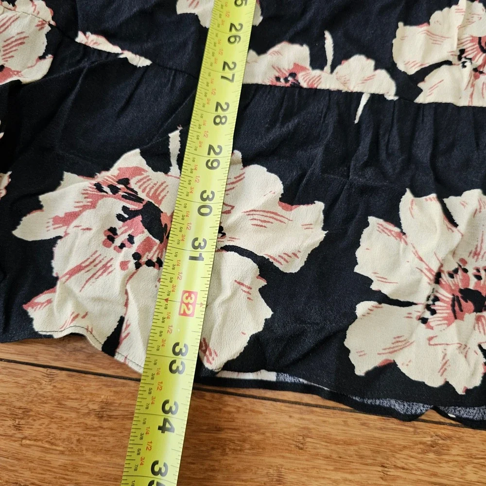 Ba&sh Lady Dress Women XS Black Floral Tiered Boho Mini‎